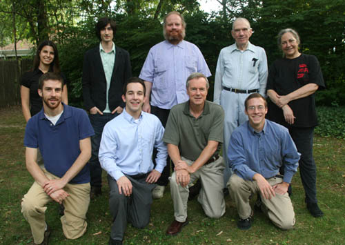 Back row: Adam Curry, York Dobyns, Robert Jahn, Brenda Dunne. Front row: Ian Cook, John Valentino, Herb Mertz, Justin Wilson.
